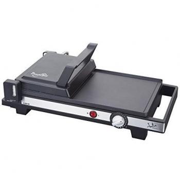 Jata GR269 Plancha de Asar y Grill Superficie Mixta 41 x 25 cm Apertura 180° Longitud Abierta de 670 mm Antiadherente Libre de PFOA con Bandeja Colectora de Salsas 2200 W