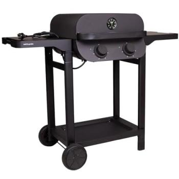 Barbacoa Eléctrica COOK IN GARDEN Flavo 100% Parrilla de Hierro Fundido - 2500 W - 5 Posiciones - L.485 x l.415 cm