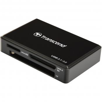 Transcend RDF9 - Lector de Tarjetas, conector USB tipo A, ranura SD, microSD, Memory Stick y CF