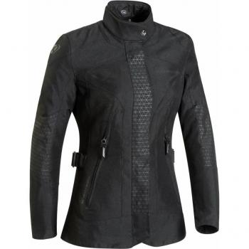 Ixon Chaqueta textil de motocicleta para mujer Bloom Negra (XL)
