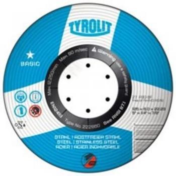 Tyrolit - Disco de Desbaste para Acero, 125X6X22.2 mm, Modelo 297327
