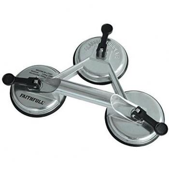 Elevador de Succión Profesional de Aluminio con Triple Pad - Soporta hasta 150 kg y Pads de 120 mm