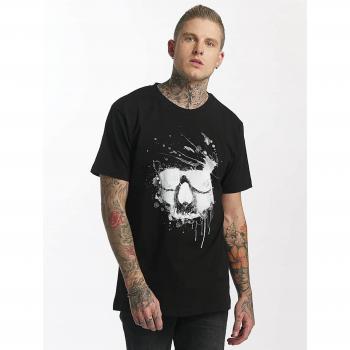 Mister Tee Waterpaint Skull Graphic T-Shirt in Black, Plus Size