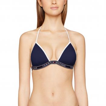Tommy Hilfiger New Corin Tape Top, Parte de Arriba de Bikini para Mujer, Azul