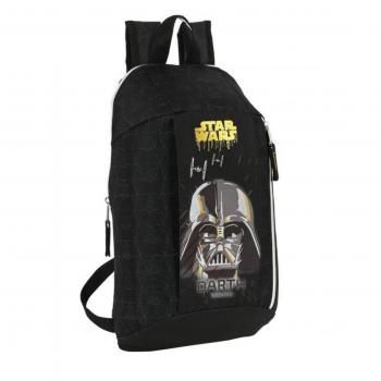 Mini Mochila Star Wars Fighter 39cm con Bolsillo Vertical y Cremallera - Safta