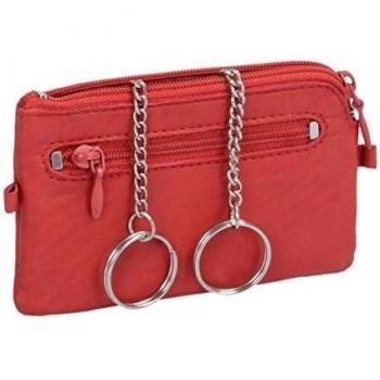 Cartera-llavero LOUANA, de cuero, RED 12x7cm