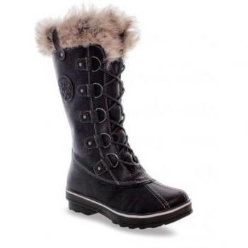 Kimberfeel Beverly Women's Black Croco Après-Ski Snow Boots