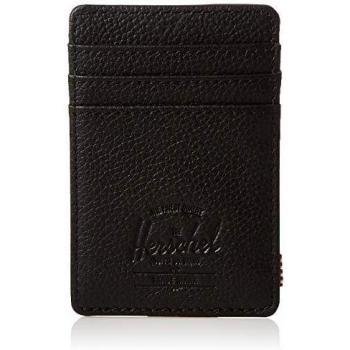 Herschel Supply Raven Leather RFID Billetera Tipo Tarjetas, Piel de Color Negro, Taille Unique Unisex