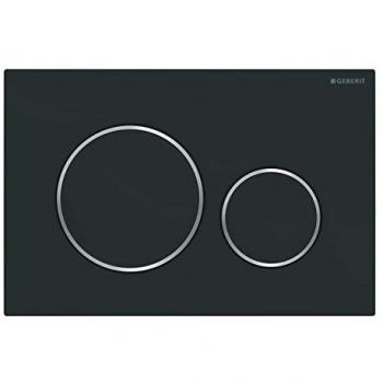 Geberit Sigma 20 Dual Flush Plate - Matte Black/Chrome
