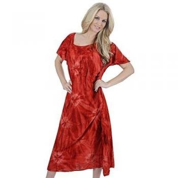 La Leela una talla para vestido de corbata tanque tinte cucharada de viscosa más encubrimiento rojo