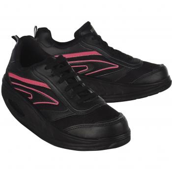 Fitness Step Neon Pink - Zapatillas tonificadoras para Mujer, Color Negro/Rosa, Talla 40