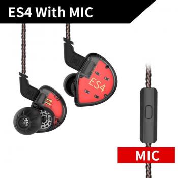 Auriculares In Ear KZ ES4 Híbridos Dinámicos con Cancelación de Ruido y Bajo HiFi
