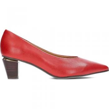 Zapatos de Salón Pedro Miralles 25300 en Color Negro y Rojo - Tacón de 5 cm - Piel de Lujo - Talla 37