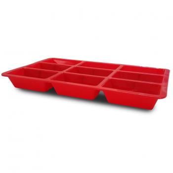 Guardini, Juliette, Molde para 9 mini Plumcakes 17x29,5cm. Material: Silicona, Color Rojo