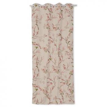 Cortina Chinoiserie Multicolor 140x280 cm - 70% Viscosa 30% Lino, Alta Definición