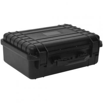 vidaXL Portable Black Flight Case 47x36x18 cm PP