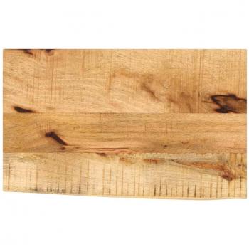 Tablero de mesa borde natural madera maciza mango 60x40x2,5 cm Marrón