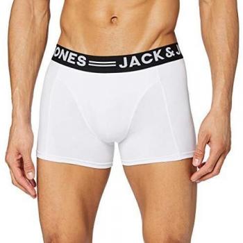 Jack & Jones Men's Jacsense Trunks Boxer Shorts - White, XL