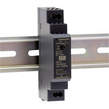Fuente de alimentación DIN Mean Well HDR-15-5, 5 V/DC, 2.4 A, 12 W, 1 salida