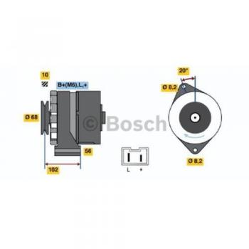 Alternador Bosch 0 986 034 740 - 60A 14V para Renault Super 5 y Clio