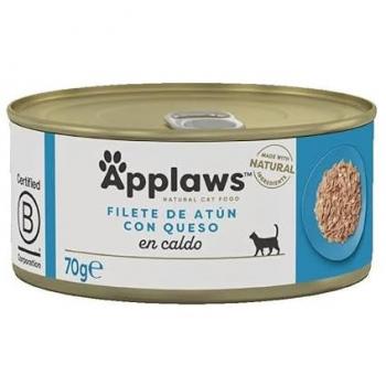 Applaws Lata de Comida Húmeda para Gatos Adultos - Atún con Queso 24x70g