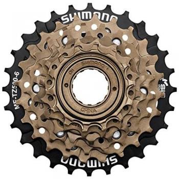 Piñón de Bicicleta Shimano MF-TZ500, 6 Velocidades, 14-28 Dientes, Color Plata