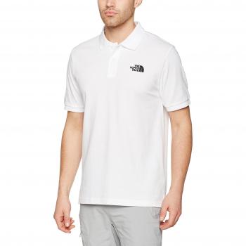 The North Face Piquet Polo, Hombre, Blanco/TNF Negro, L