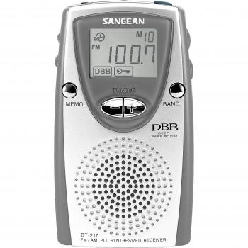Sangean DT-210 - Radio portátil LCD, plateado