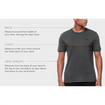 Icebreaker Anatomica Short Sleeve V Ropa Interior, Hombre, Snow, Medium