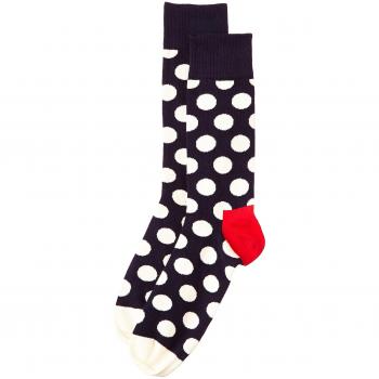 Happy Socks Calcetines Coloridos y Alegres Big Dot Sock Algodón -Azul, Blanco -41-46