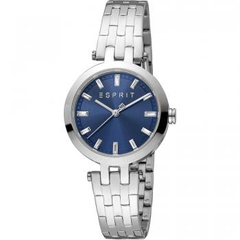 Reloj de pulsera Esprit Brooklyn - ES1L342M0065 correa color: Gris plata Dial Azul noche Mujer
