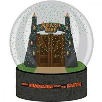 Bola de Nieve Jurassic Park Puertas de Entrada - Bolsa de Cristal 6,5cm con luz led - Decoración Jurassic