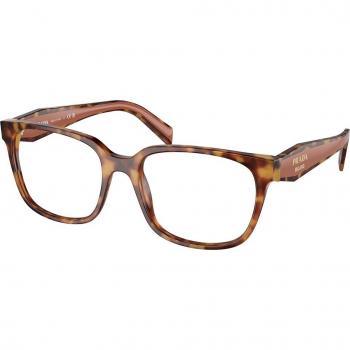 Prada PR 17ZV 4BW1O1 Women's Eyeglasses Square Havana Tortoiseshell Size 52 Blue Light Block Available
