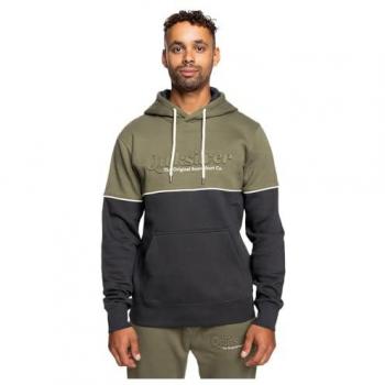 Sudadera con Capucha Quiksilver Sunchiser - Algodón-Poliéster, Color Verde Cuatro Hoja, Talla S
