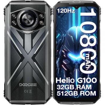 Smartphone Irrompible DOOGEE S Cyber Pro 12GB RAM, 512GB ROM, Batería 10800mAh, Pantalla 6.6 FHD+ 120Hz, Android 14, NFC