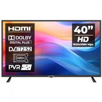 Televisor Kiano Slim TV 40 LED Full HD 1080p, Smart TV Android 9.0, Triple Tuner DVB-T2/C/S2, WiFi, PVR, Sin Marco