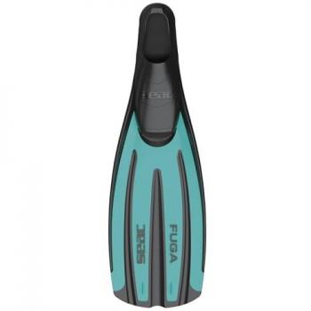 Aletas de Buceo Seacsub Fuga Azul Adulto, Zapatilla Cerrada, Fabricado en Italia, Color Tiffany, Talla 44/45