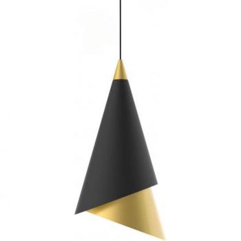 Lámpara colgante moderna Raalto Negro y dorado, tipo: colgante LED moderno, características: color negro y dorado, luz blanca cálida 3000K, 469 lúmenes