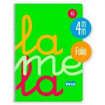 Pack de 5 Cuadernos Lamela con Espiral, Cubierta de PP, Tamaño A4, Color Verde