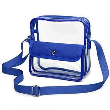 SPEEDEVE Bolso Bandolera Transparente Impermeable para Mujer, Azul