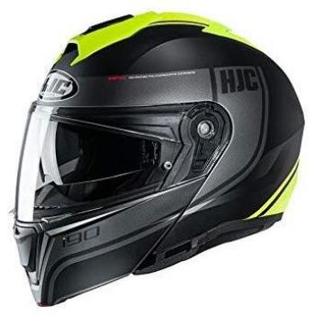 Casco de moto HJC i90 DAVAN MC4HSF, Negro/Amarillo, S