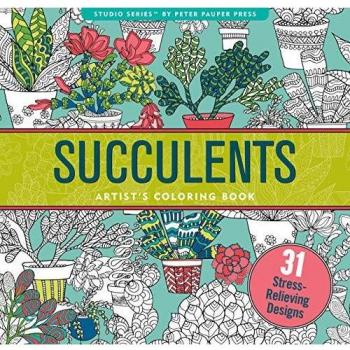 Succulents Adult Colouring Book
