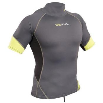 Gul 2018 Xola Short Sleeve Rash Vest Graphite/Lime RG0338-B4 Sizes- - Medium