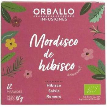 ORBALLO Infusión Mordisco de Hibisco con Hibisco, Salvia y Romero Ecológica 15 Bolsitas