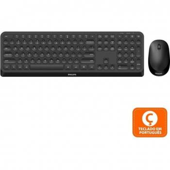 Teclado Inalámbrico Philips SPT6307B/31 USB Negro QWERTZ