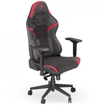 Silla Gaming ENDORFY SCRIM RD Negro-Rojo, Ajuste de Ángulo 90-150º, Soporte hasta 120kg, Cuero PU