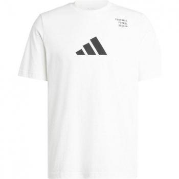 Camiseta de fútbol adidas Category Logo hombre blanco/negro, talla S, oficial