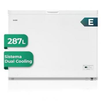 Congelador Arcón Horizontal Blanco 287L Clase E Dual Cooling con 1 Cesta y Bajo Nivel Sonoro