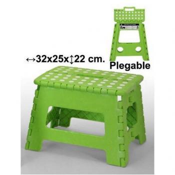 Taburete plegable verde 32x25x22