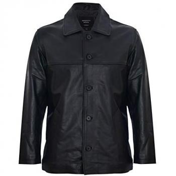 Infinity Leather Men's Cowhide Box Jacket - Mendoza - Black - Size X-Large
